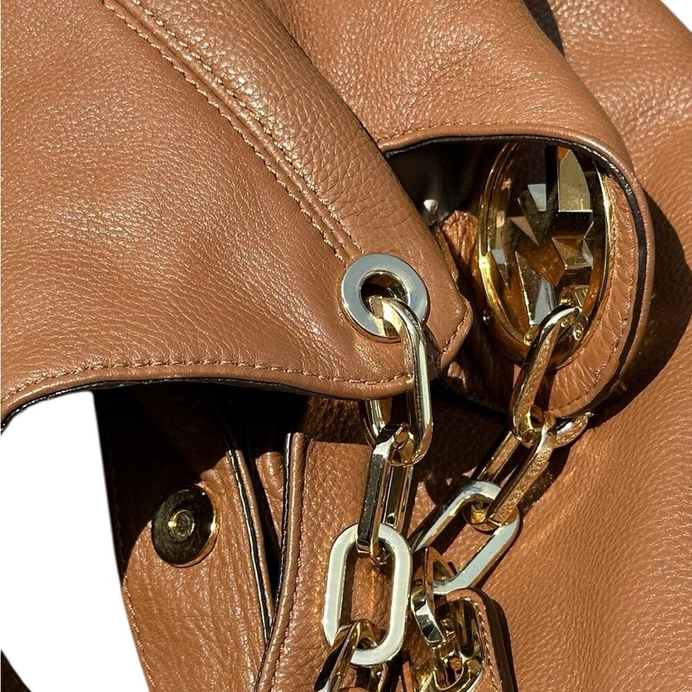 Michael Kors Large Fulton Brown Leather Shoulder Bag - Picture 6 of 13
